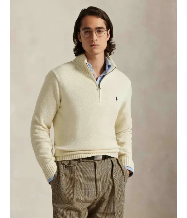 Свитер regular fit Polo Ralph Lauren, кремовый