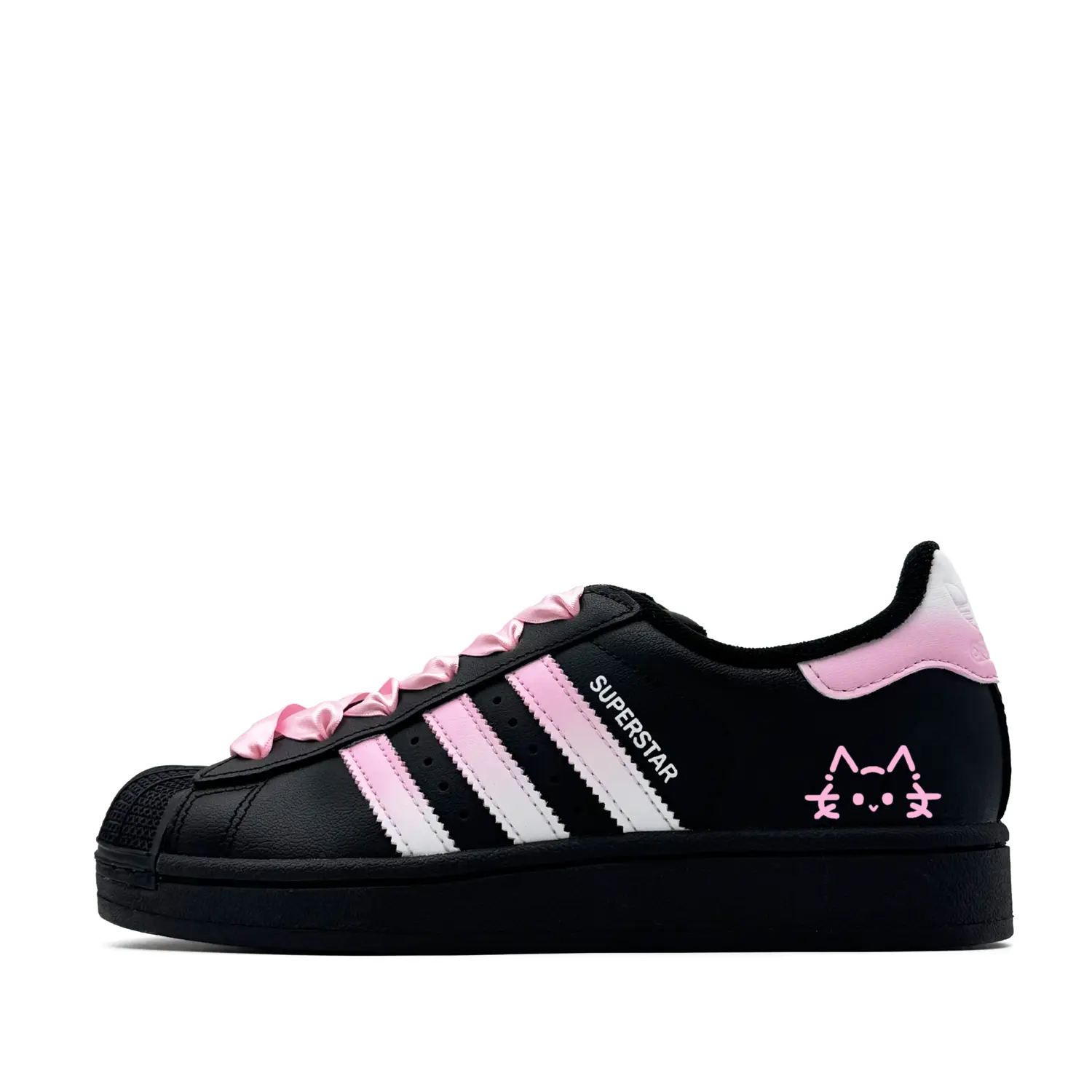 

Superstar 2 Moe Low top детские скейтбординг кроссовки для подростков Adidas Originals, розовый