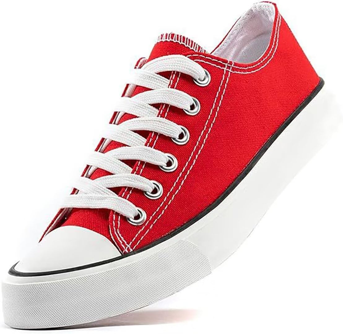 

Кроссовки на высокой подошве LAISMEIX для мужчин и женщин, из хлопка, с низкой износостойкой подошвой, на платформе, шнуровка, для прогулок и бега, повседневные шнурованные туфли, слипоны, красный