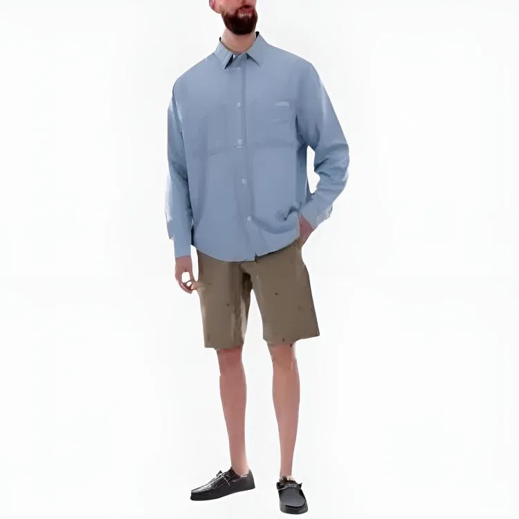 Рубашка мужская Blue Lapel Moderate Calvin Klein — фото 4
