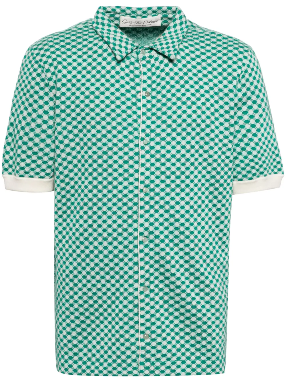

Жаккардовая рубашка Emerald-Dot GOD'S TRUE CASHMERE, зеленый