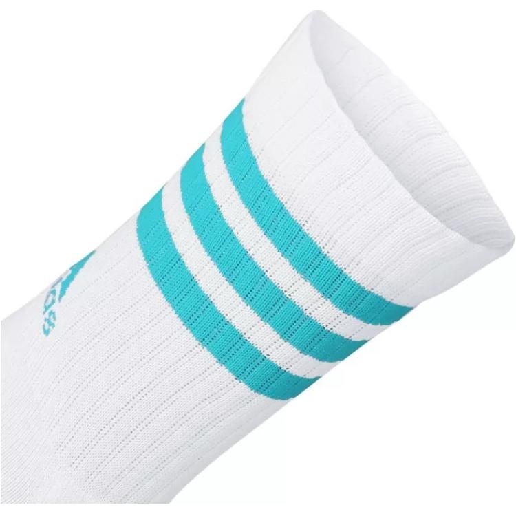 Носки до середины икры Унисекс 3 пары Adidas, 3 пары (Белый/Морская волна+Яркий лимон+Ярко-розовый) — фото 3