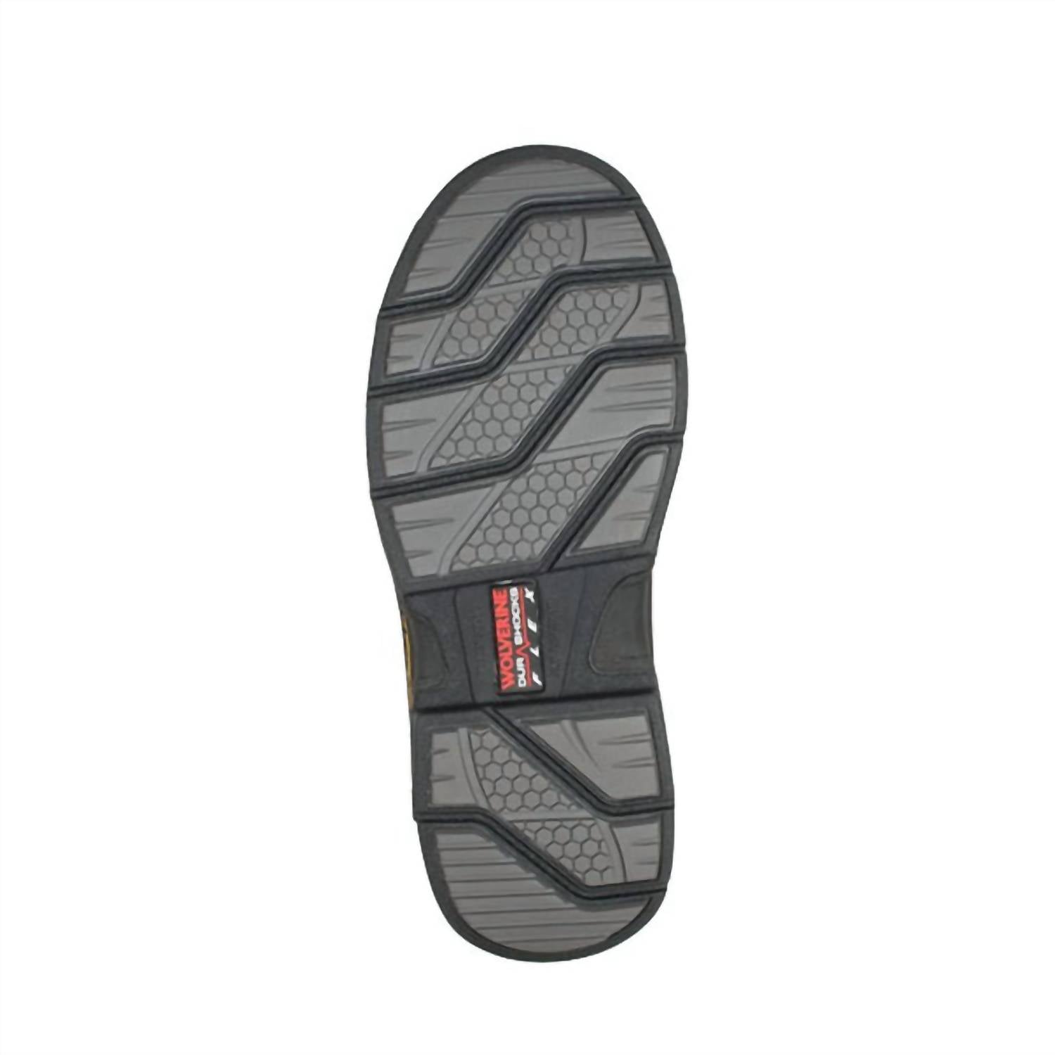 Мужские рабочие ботинки Raider Durashocks Slip On с мягким мысом в цвете peanut Wolverine, Peanut — фото 4