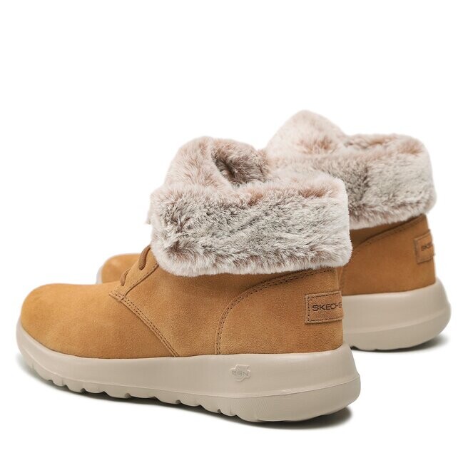 Ботинки женские Skechers PlushDreams с мехом, коричневый — фото 3