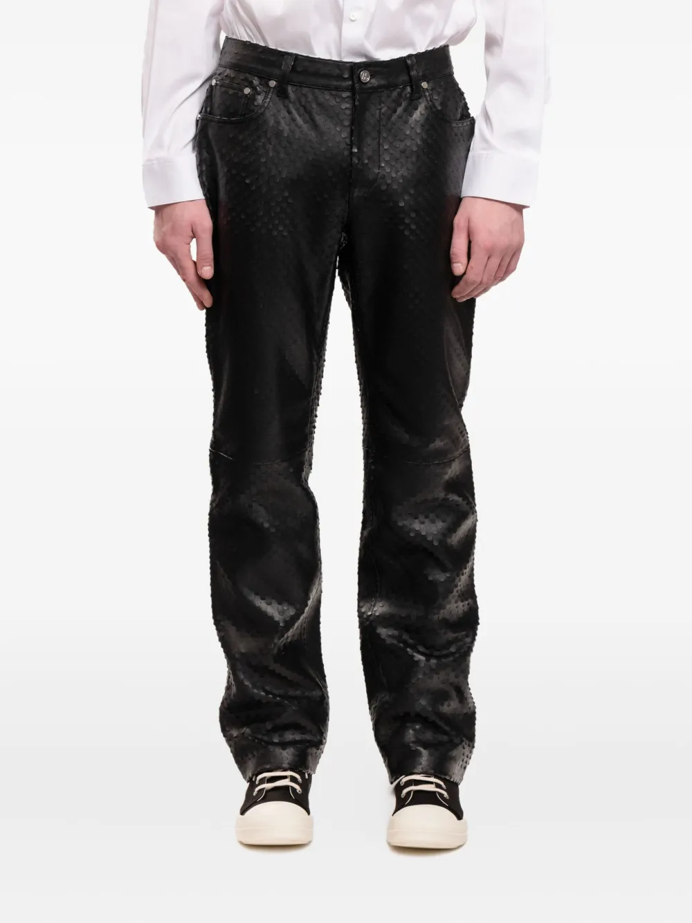 

Кожаные брюки Helmut Lang, черный