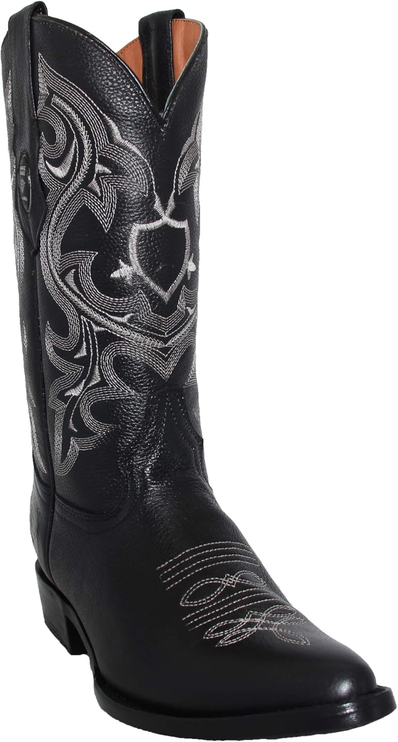 

Мужские ковбойские сапоги из натуральной кожи, модель J Toe, кожаные вестерн-сапоги The Western Shops, черный