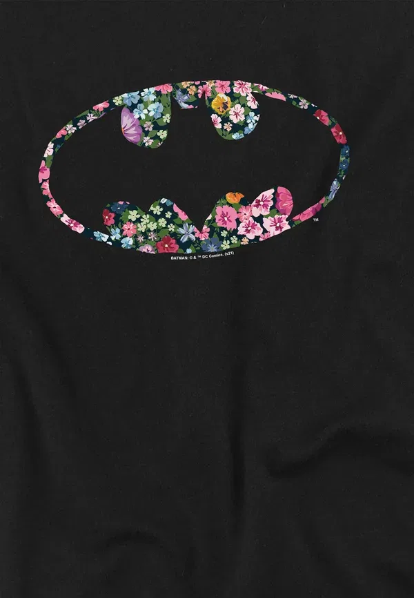 Футболка Cotton Soul Batman floral logo print t-shirt, черный — фото 3