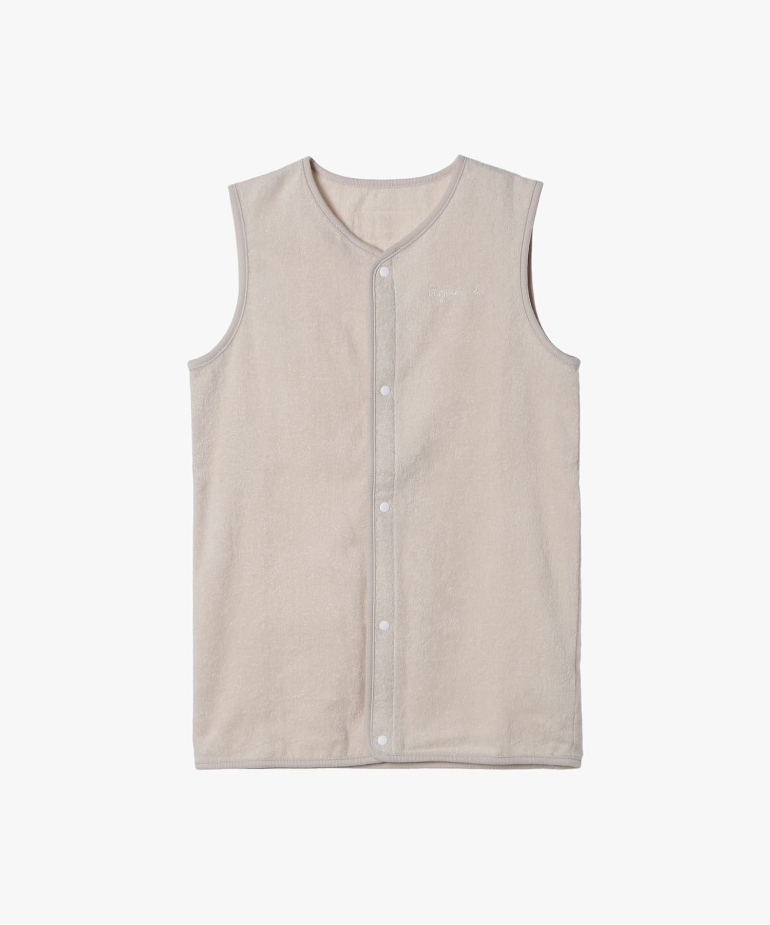 Агнес Б. * Детский комбинезон-пижама UCHINO с логотипом из хлопка Agnes b. ENFANT, Beige
