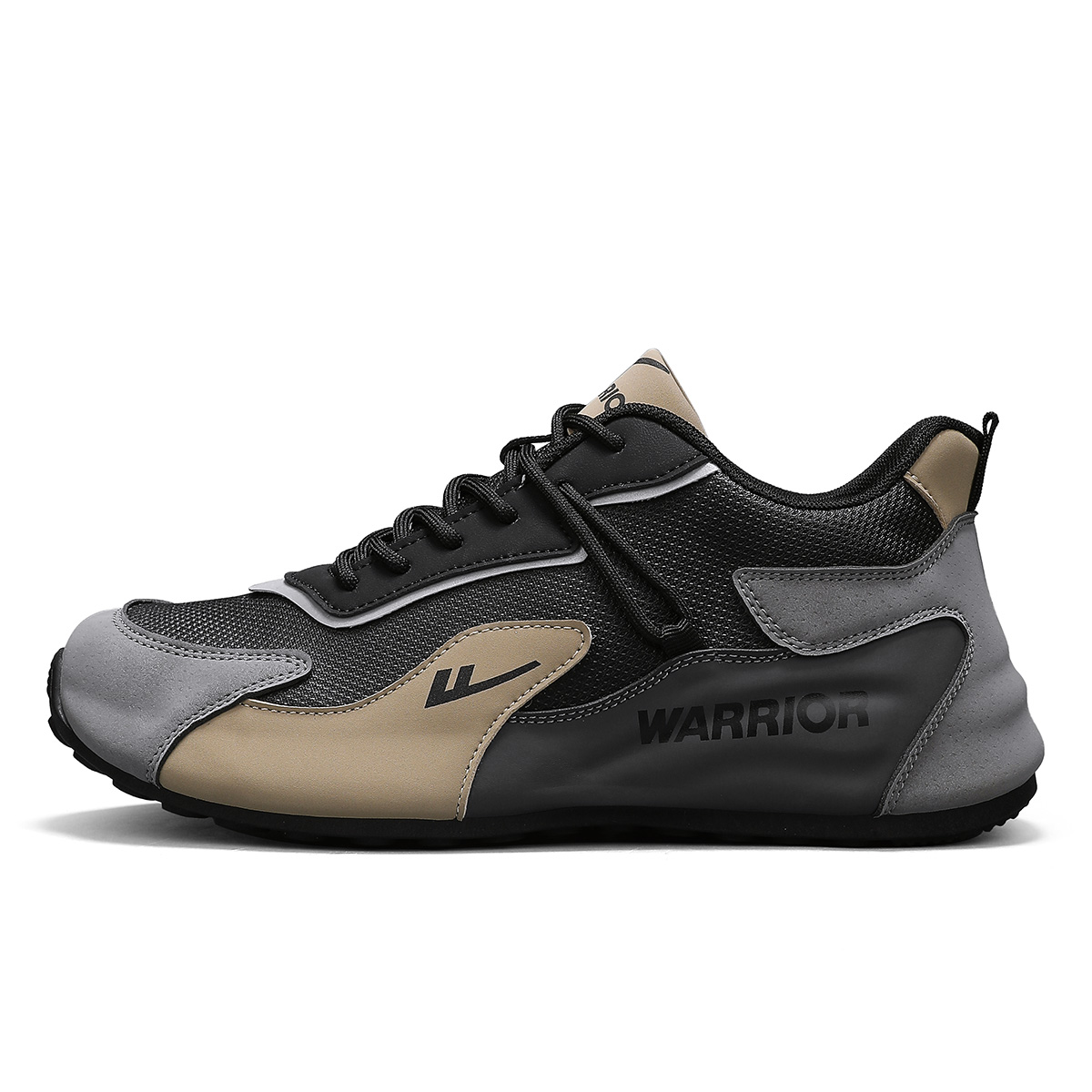

WARRIOR Износостойкие дышащие легкие мужские низкие кеды Casual - Black Khaki, цвет Black Khaki