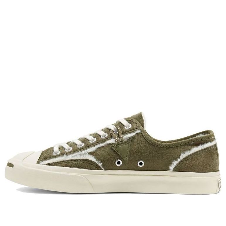 

Кеды Converse Faux Fur-Lined Leather Jack Purcell 'Green White', зеленый