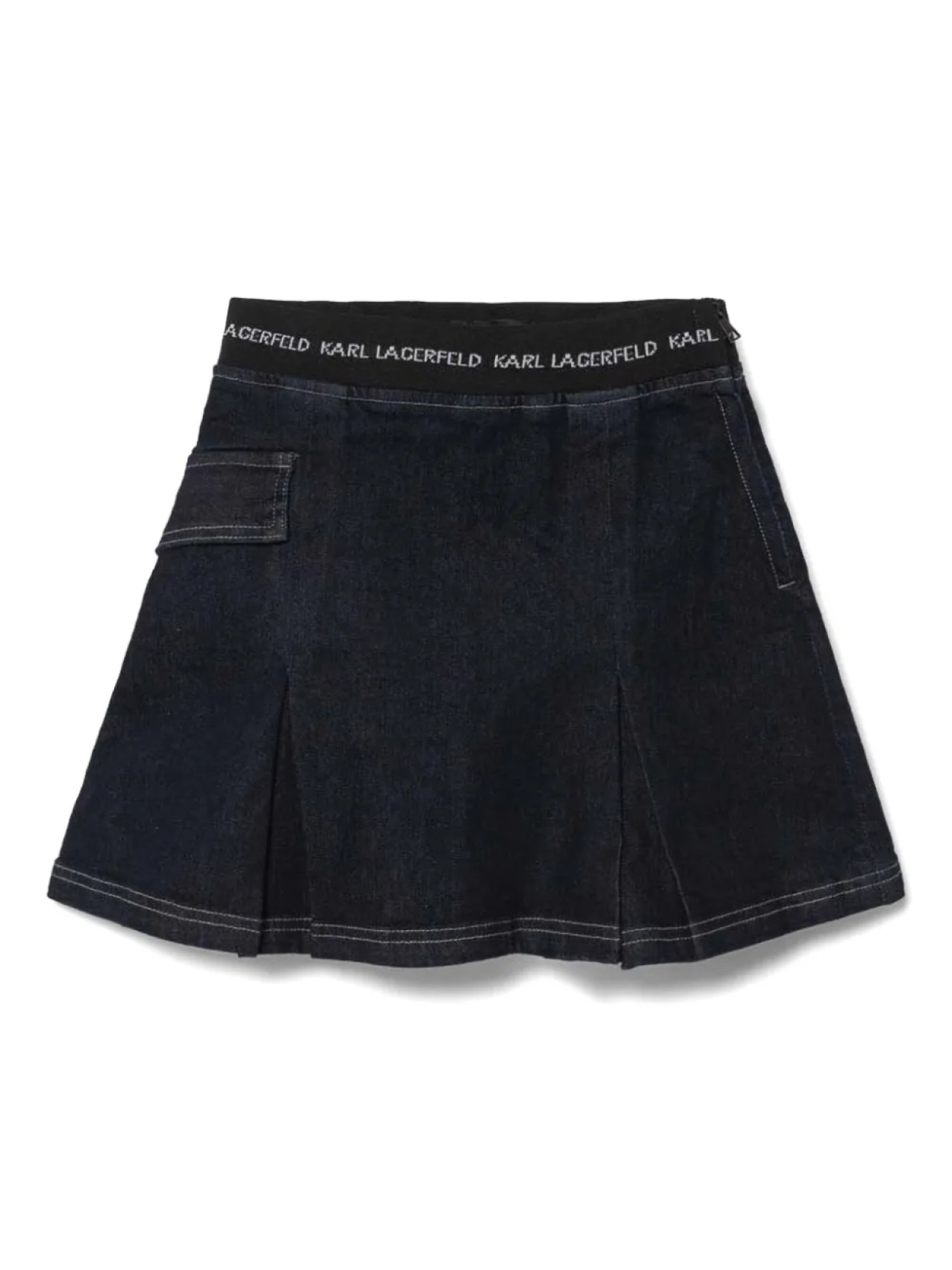 

Мини-юбка с логотипом на поясе Karl Lagerfeld Kids, синий