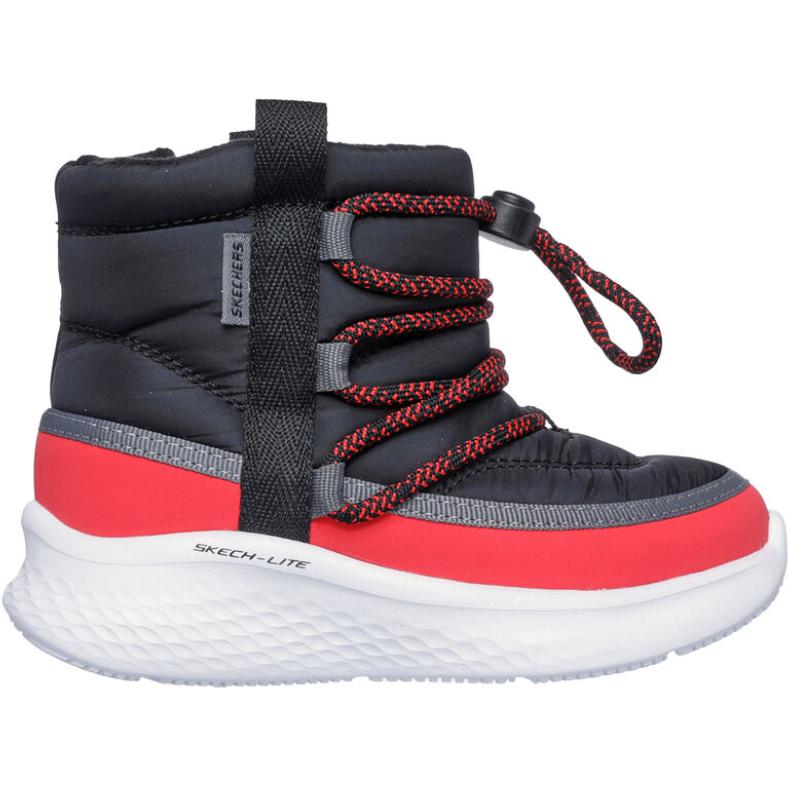 Skechers Kids Нескользящие термо высокие ботинки для малышей black red — фото 3