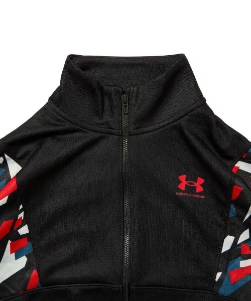 Толстовка трек UA принт блок Under Armour полиэстер тёмно-синий — фото 3