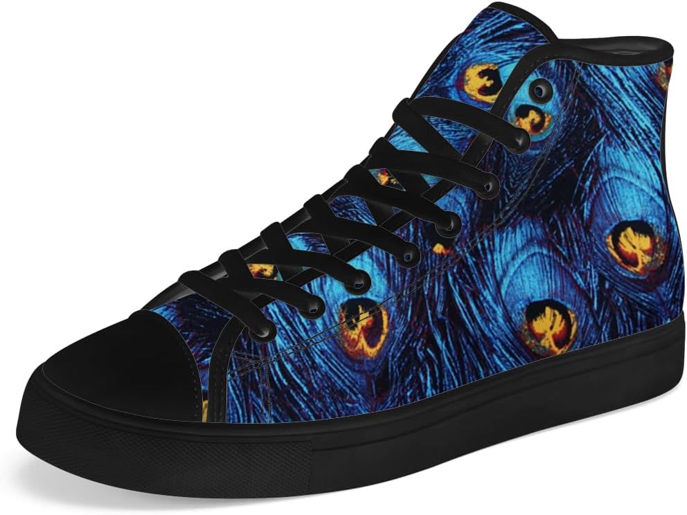 

Кеды Chebing Peacock на высокой подошве из ткани, высокие кроссовки на шнуровке, повседневная обувь, подарок для мужчин и женщин, 611 Blue