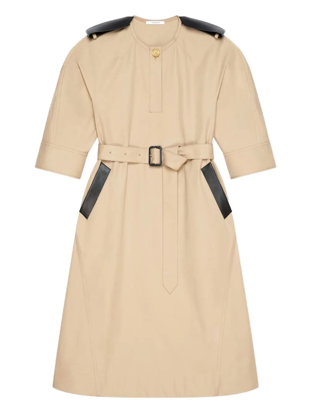 

Платье из хлопка с поясом Givenchy, нейтральный