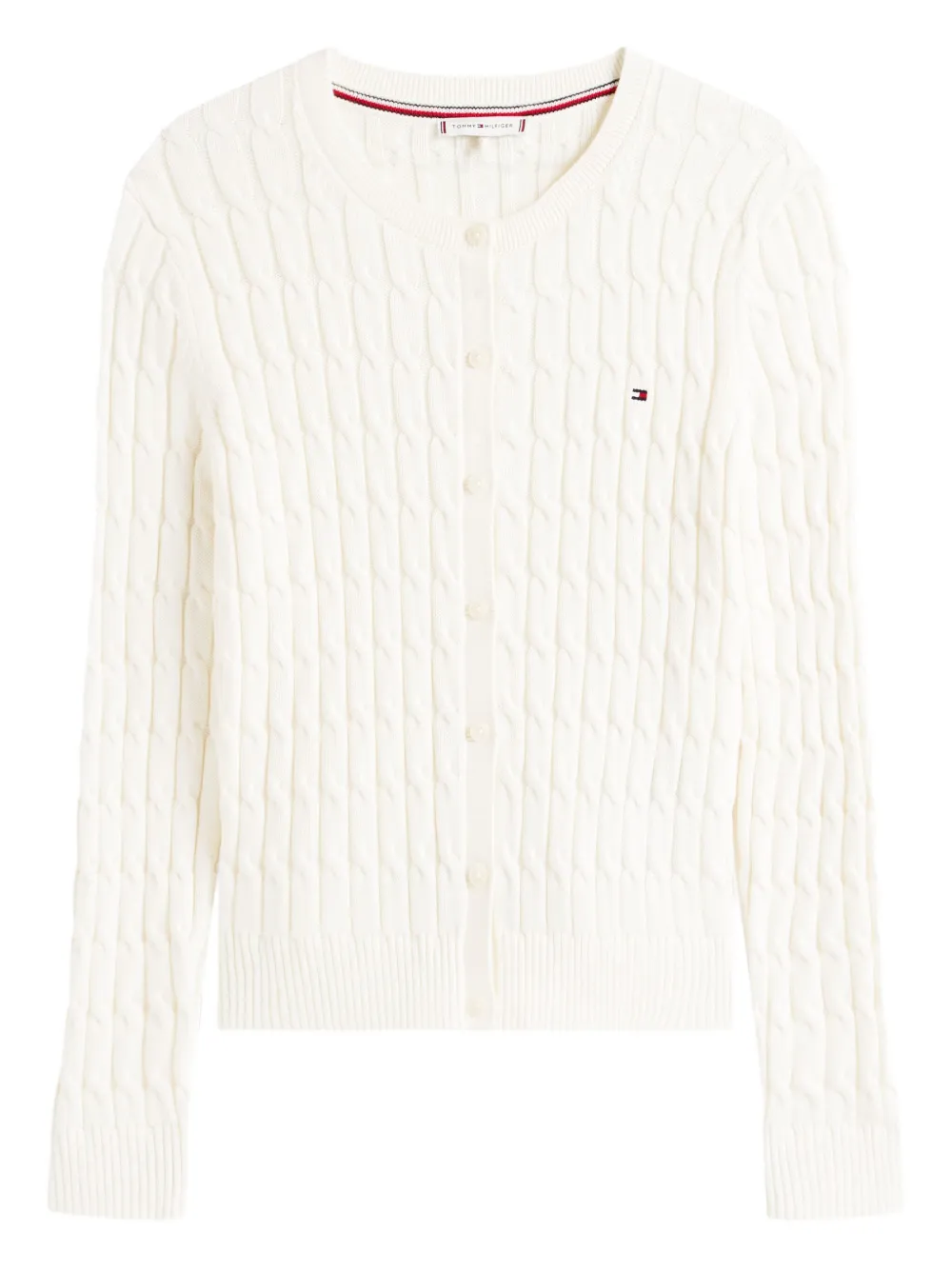 

Кардиган в рубчик с пуговицами Tommy Hilfiger, белый