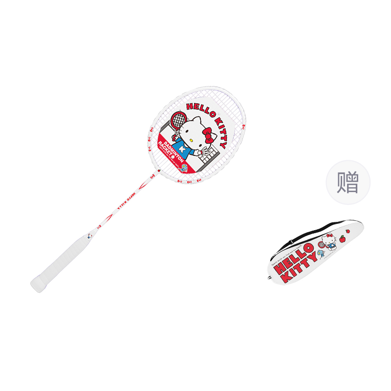 

Sanrio Mesuca Hello Kitty Full Carbon бадминтонная ракетка атакующего типа с утяжеленной головкой, жестким стержнем, высший класс, white red