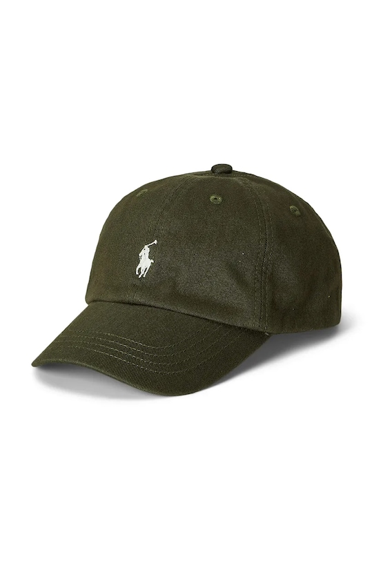 

Детская хлопковая кепка с козырьком Polo Ralph Lauren, зеленый