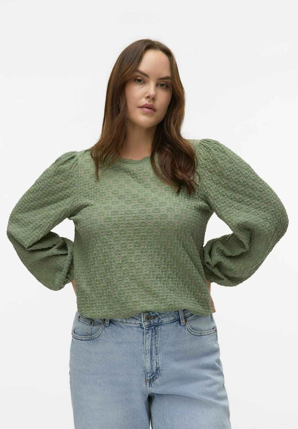 

Блуза VMCFLOWER Vero Moda Curve, зеленый