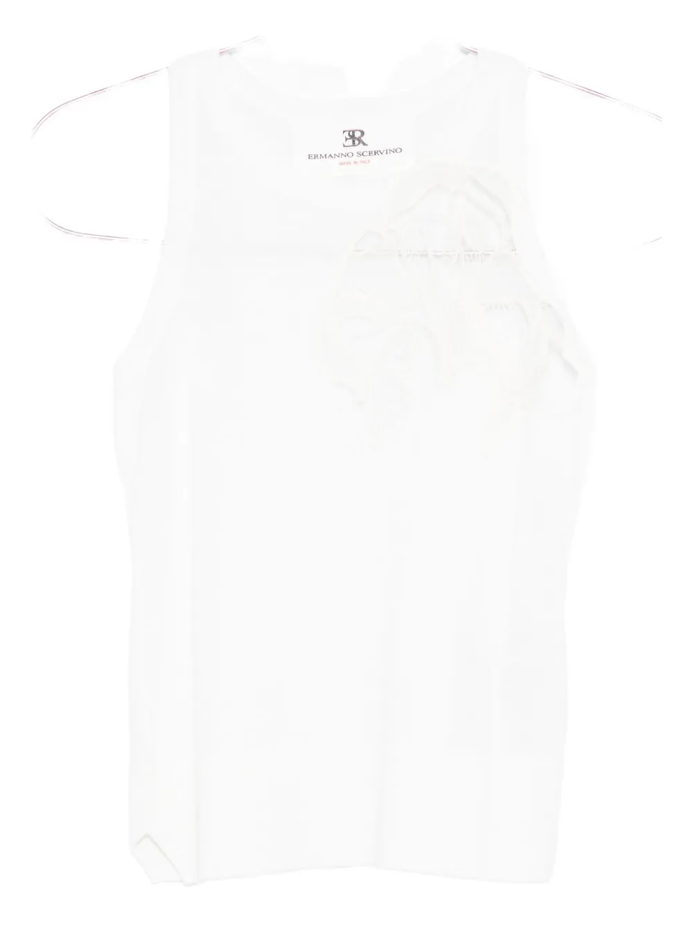 

Майка с кружевным декором Ermanno Scervino, белый
