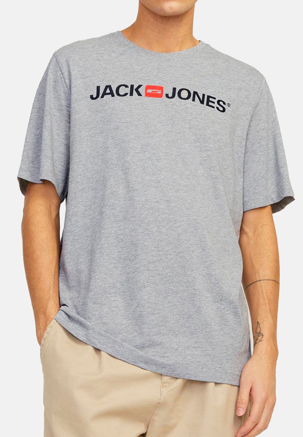 

Футболка с принтом 3 PACK Jack & Jones, серый