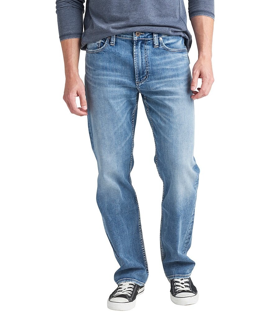 

Джинсы средней потертости Silver Jeans Co. Bootcut, синий