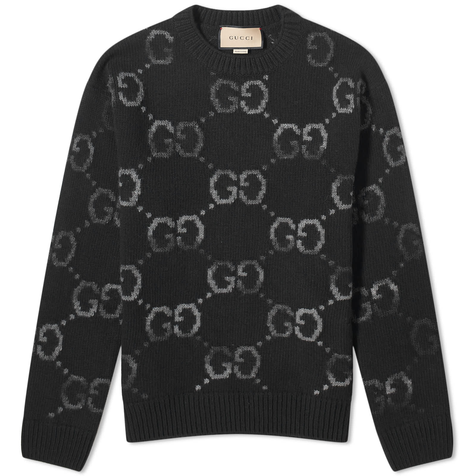 

Джемпер Gucci Jumbo Gg Jacquard Crew Neck, черный