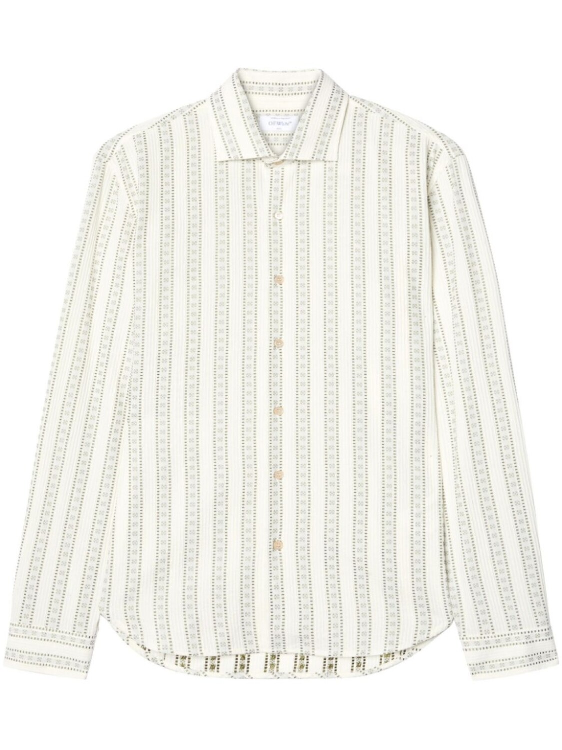 

Off-White рубашка в полоску с логотипом Arrows, нейтральный цвет
