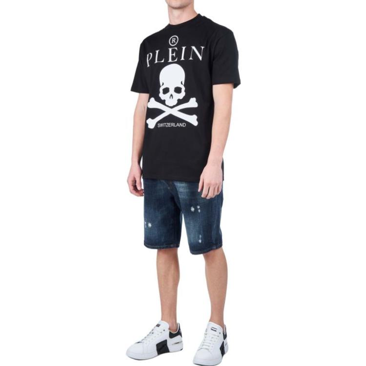 

PHILIPP PLEIN Футболка мужская черная, Черный, PHILIPP PLEIN Футболка мужская черная