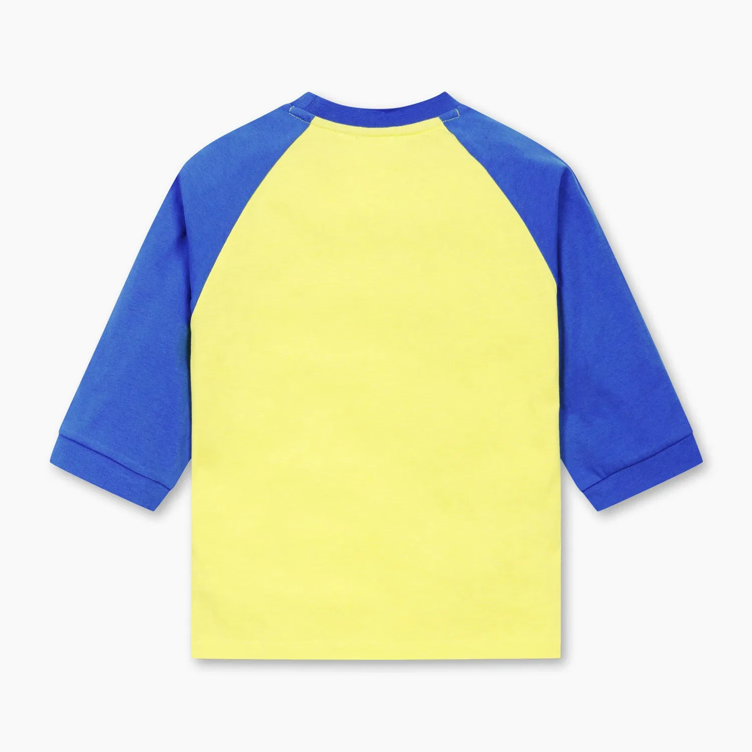 Детская синяя футболка "Color Pop" с рукавом 3/4 от Benetton Kids — фото 2