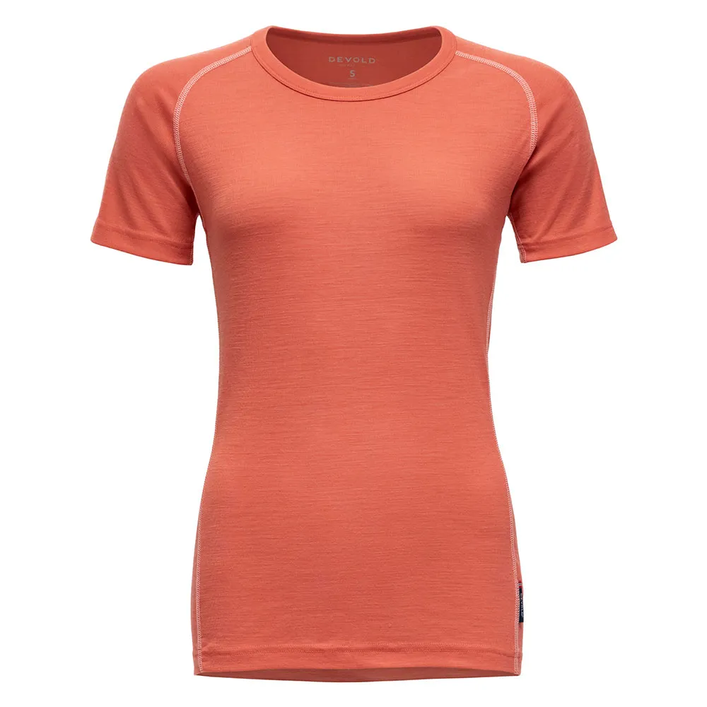 

Базовый слой DEVOLD OF NORWAY Lauparen Merino 190 short sleeve, оранжевый