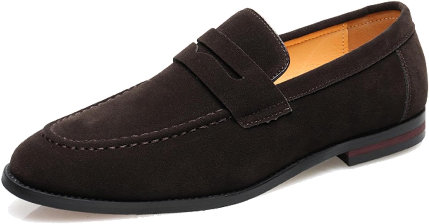 

Мужские замшевые лоферы на каждый день, слипоны, легкие мягкие пенни-лоферы, классические мокасины, обувь Ppxid, коричневый