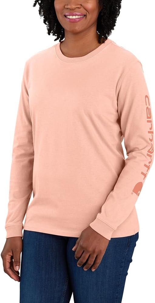 

Carhartt женская футболка с логотипом на рукаве, свободный крой, тяжелый хлопок, длинный рукав, Tropical Peach, Оранжевый, Carhartt женская футболка с логотипом на рукаве, свободный крой, тяжелый хлопок, длинный рукав, Tropical Peach