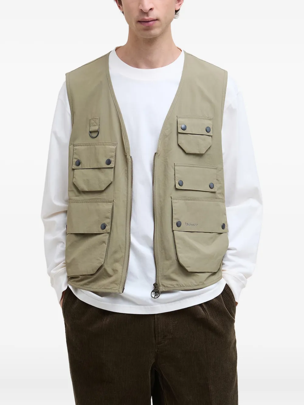 

Жилет Utility Editor на молнии спереди Barbour, зеленый