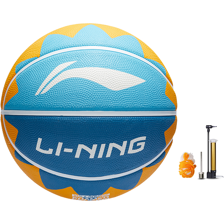 

Баскетбольный мяч LiNing Outdoor, размер 5, большой, детский, синий, оранжевый, резиновый