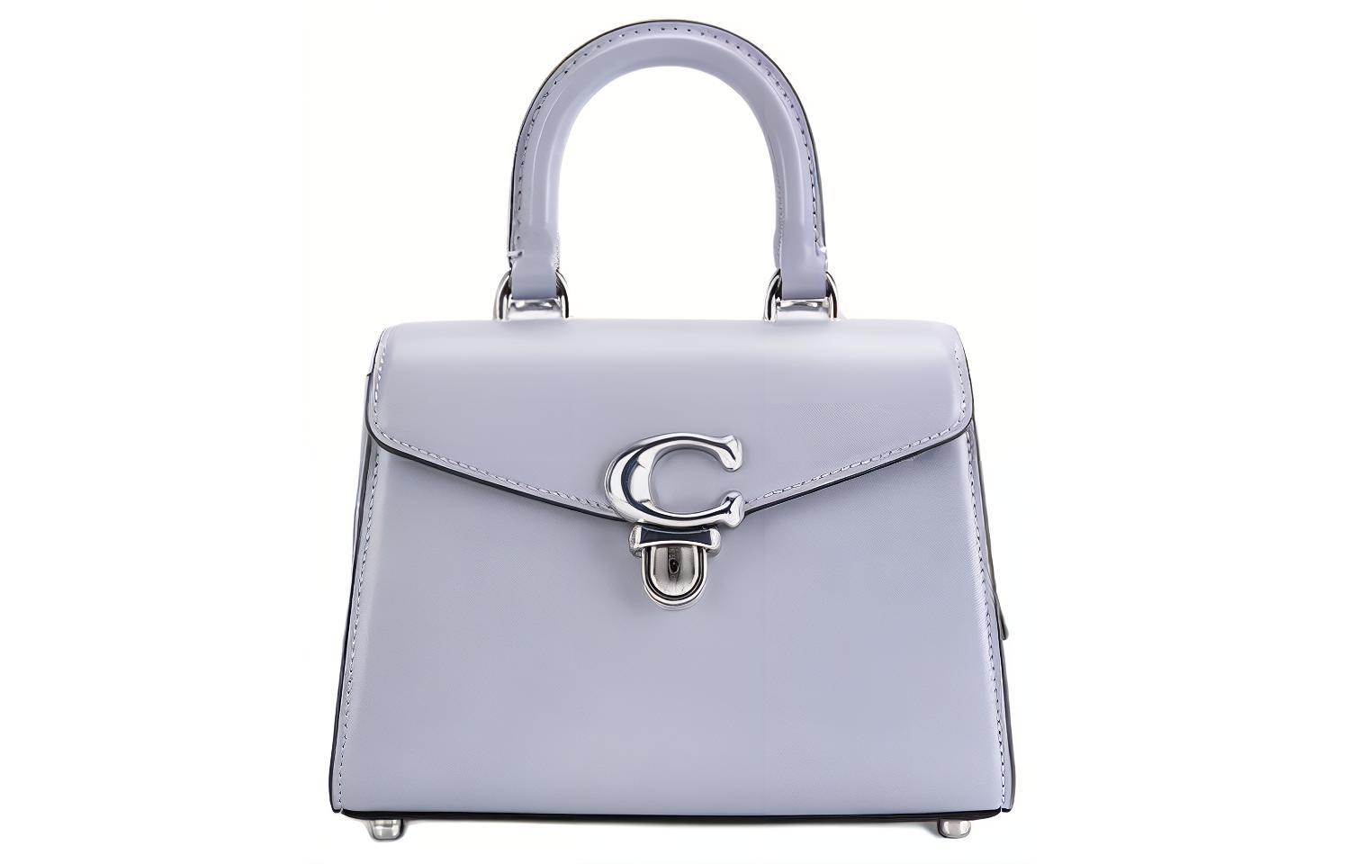 

Сумка Lady Dior из кожи теленка Sammy, сумка через плечо, кроссбоди, дамская сумка Trumpets серо-голубая COACH