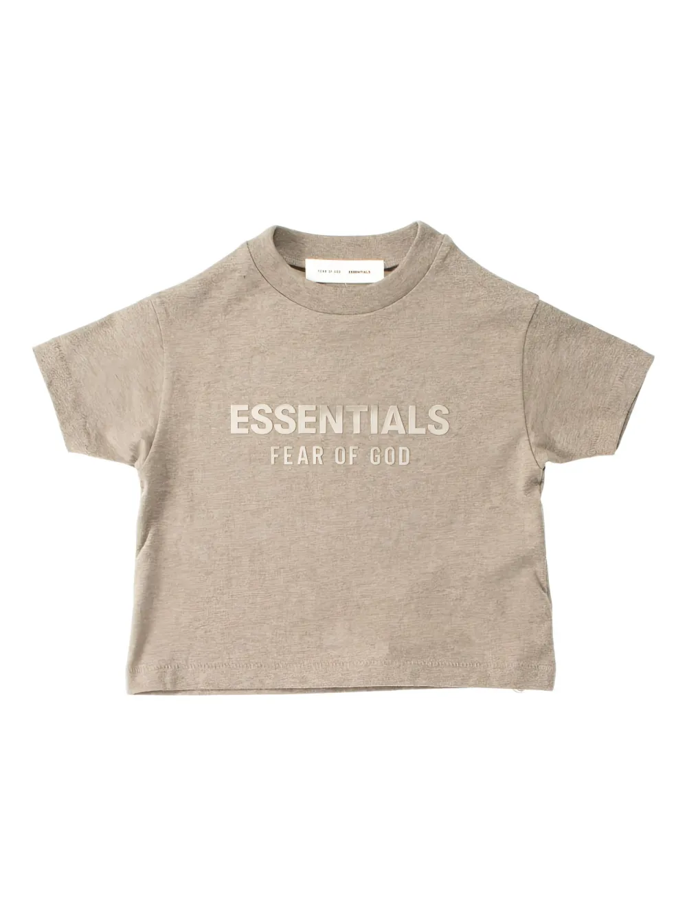 

Футболка с вышитым логотипом Fear Of God Essentials Kids, нейтральный