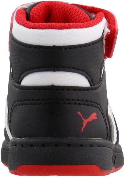 Детские кроссовки PUMA Rebound Layup на застежке-липучке, белый/черный/красный — фото 4
