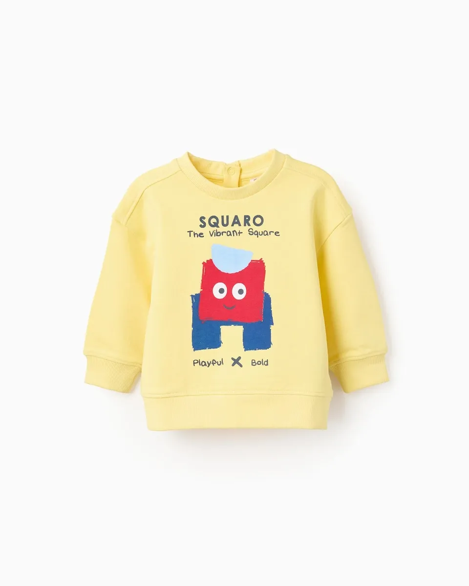 

Детская толстовка 100% хлопок с принтом Zippy, желтый