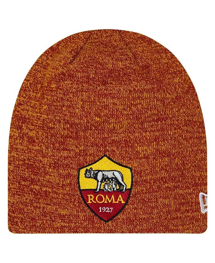 

Мужская красная/золотая вязаная шапка с черепом AS Roma New Era