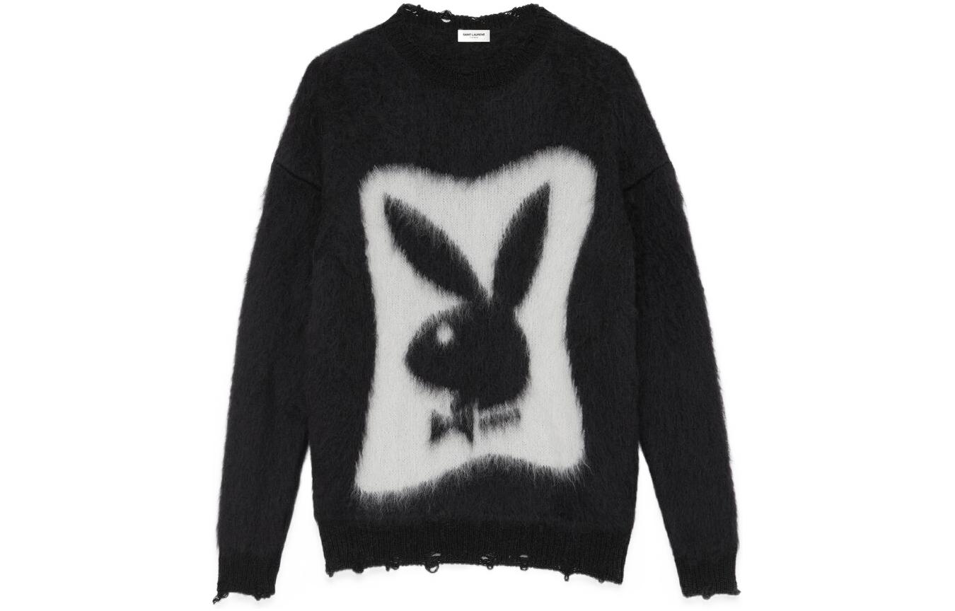 

Вязаный свитер Saint Laurent Playboy, черный