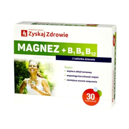 

Магний B1 B6 B12 30 таблеток, Zyskaj Zdrowie