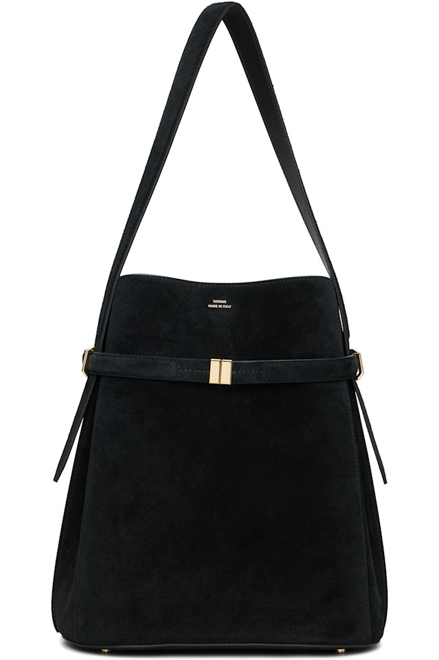 

Замшевая сумка-ведро с поясом Toteme, черный