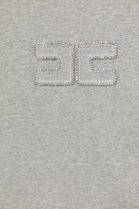 Детская хлопковая толстовка Elisabetta Franchi, серый — фото 3