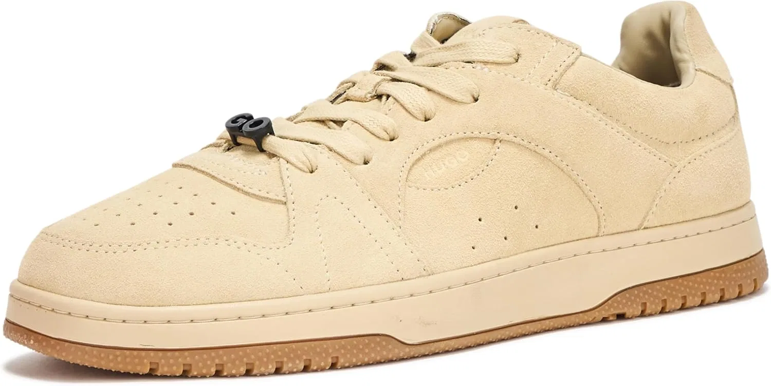 Мужские замшевые кроссовки HUGO Essential Basket, Nougat Beige