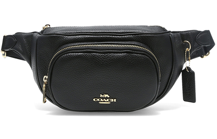

Кожаная сумка-слинг с элементами пэчворк, поясная сумка Trumpets Women's Black COACH, Set (Bag+Dust Bag)