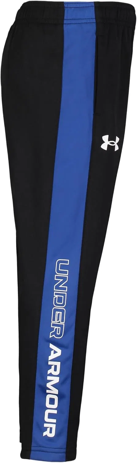Детские спортивные штаны Under Armour Brawler Warm-up, быстросохнущие и влагоотводящие, свободного кроя, Black Taper — фото 2