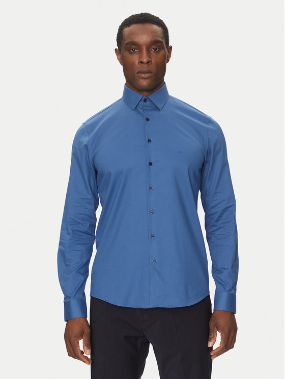 

Рубашка облегающего кроя K10K114298 Calvin Klein, синий