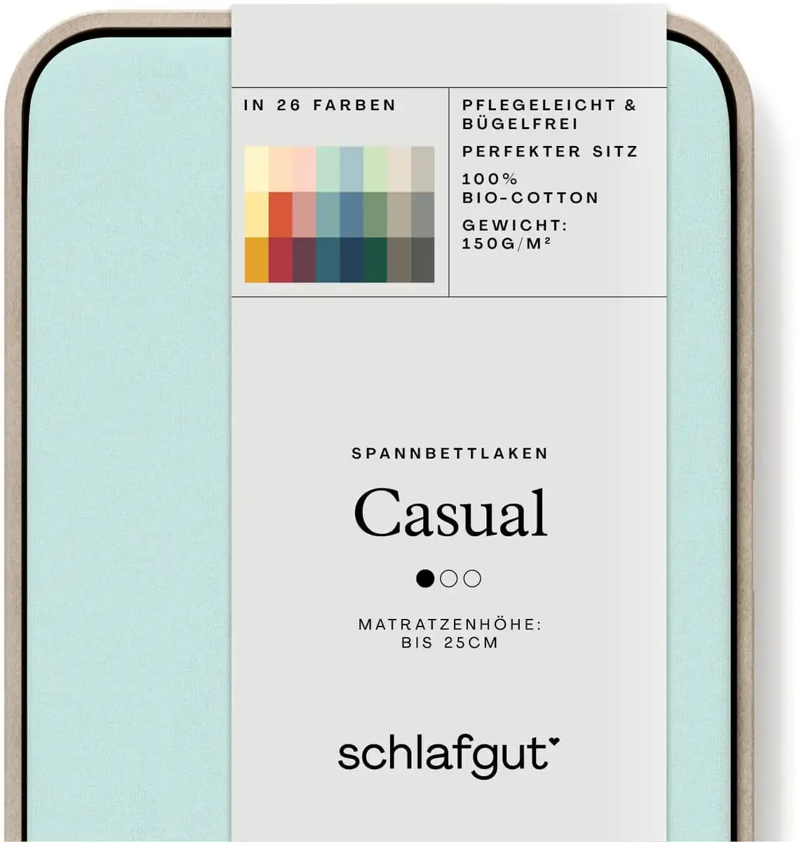 

Простыня Schlafgut CASUAL хлопковая 140-160х200 см, цвет petrol light