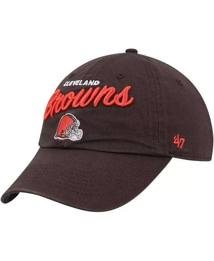 

Женская коричневая шапка Cleveland Browns Phoebe Clean Up Adjustable '47 Brand